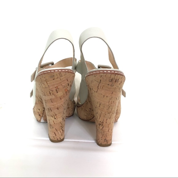 Coach beautiful leather shoes cork heel buckle 8 - Picture 3 of 5